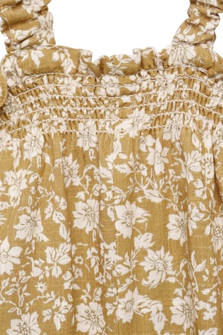 Salopette coton imprimé - Moutarde