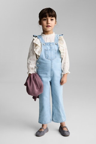 Salopette longue jean - Bleu clair