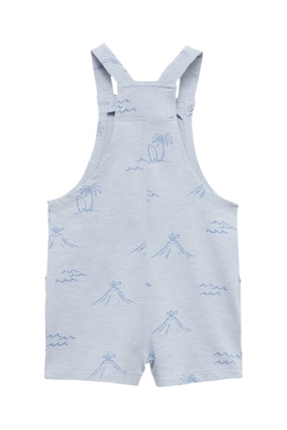 Salopette en imprimé palmiers - Bleu clair