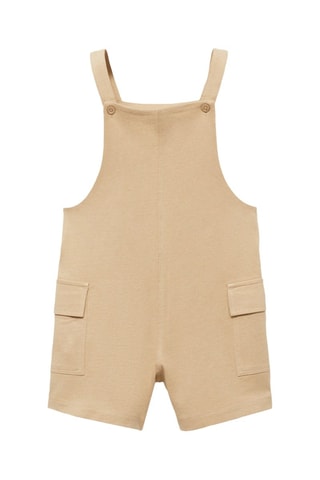 Salopette courte maille - Beige