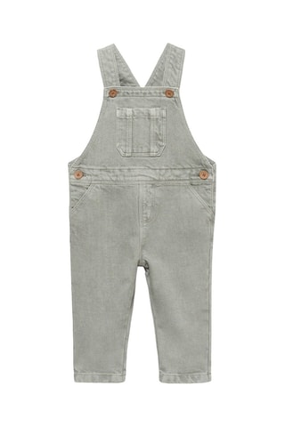 Salopette longue en jean poche - Vert d'eau