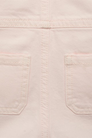 Salopette courte en jean - Rose pastel