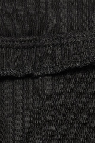 Legging maille côtelée coton - Noir