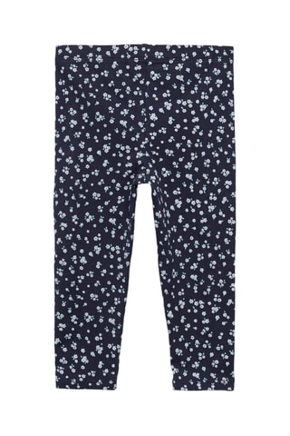 Leggings en imprimé à fleurs - Bleu marine