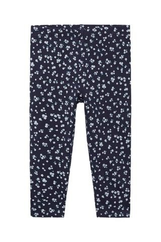 Leggings en imprimé à fleurs - Bleu marine