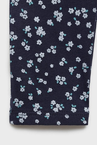 Leggings en imprimé à fleurs - Bleu marine