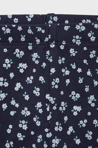 Leggings en imprimé à fleurs - Bleu marine