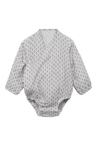 Barboteuse imprimé croisée - Gris