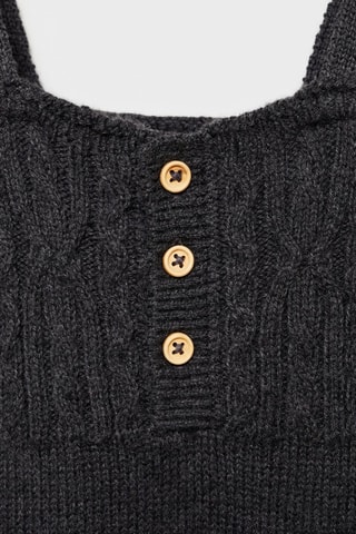 Barboteuse maille coton - Gris foncé chiné