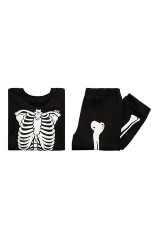 Pyjama squelette phosphorescent - Noir