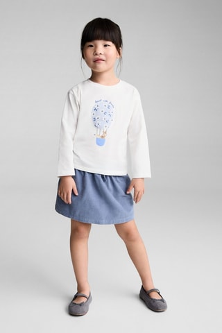 T-shirt ornements fleurs - Blanc cassé