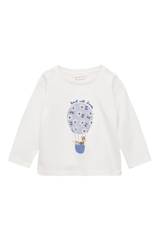 T-shirt ornements fleurs - Blanc cassé
