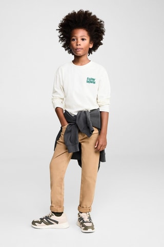 T-shirt imprimé skater - Blanc cassé