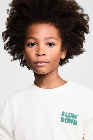 T-shirt imprimé skater - Blanc cassé