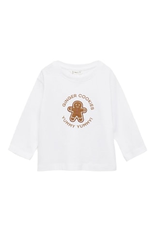 T-shirt imprimé Noël - Blanc cassé