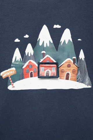 T-shirt imprimé Noël - Bleu marine