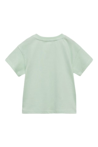 T-shirt imprimé détail relief - Vert pastel