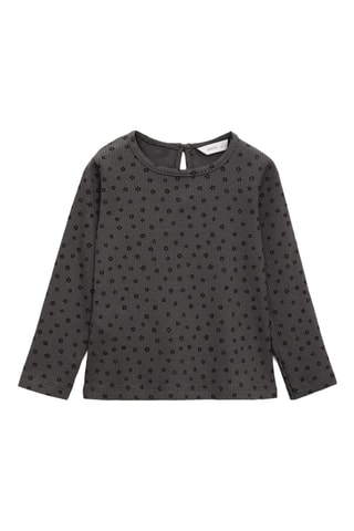 T-shirt imprimé floral - Anthracite