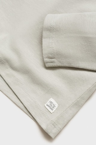 T-shirt manches longues poche - Gris chiné