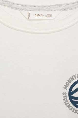 T-shirt coton imprimé - Blanc cassé