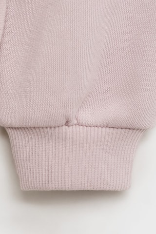 Sweat-shirt coton à message en relief - Rose