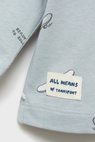 T-shirt imprimé skater - Ciel