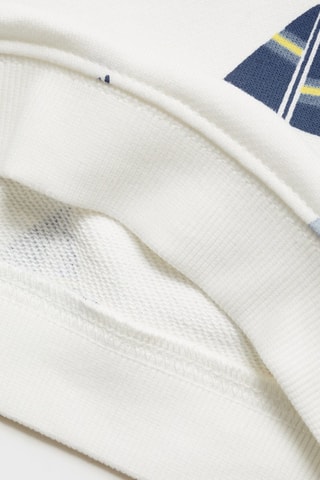 Sweat-shirt coton imprimé - Blanc cassé