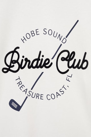 T-shirt coton imprimé - Blanc cassé