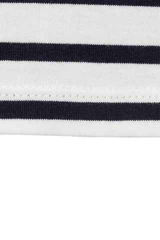 T-shirt manches longues rayures - Blanc cassé