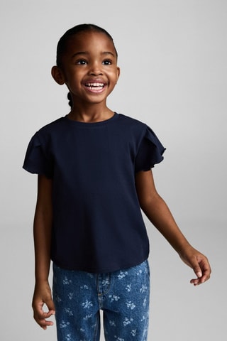 T-shirt coton manches courtes - Bleu marine