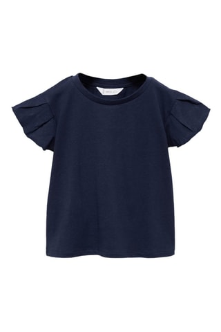 T-shirt coton manches courtes - Bleu marine