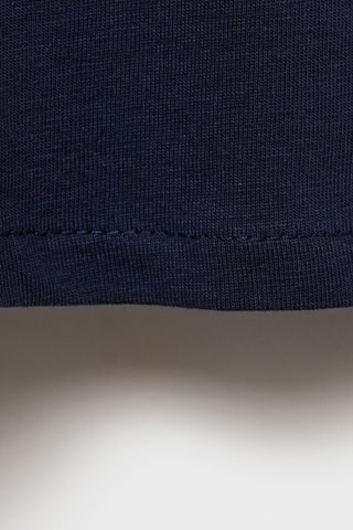 T-shirt coton manches courtes - Bleu marine