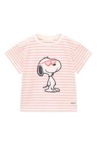 T-shirt imprimé Snoopy - Corail