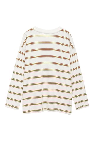 T-shirt oversize rayures - Ocre