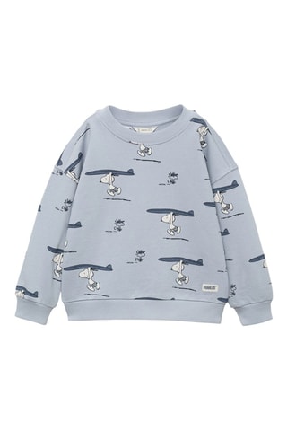 Sweat-shirt Snoopy coton - Bleu clair