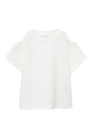 T-shirt cut out - Blanc cassé