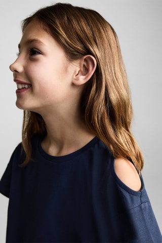 T-shirt cut out - Blanc cassé