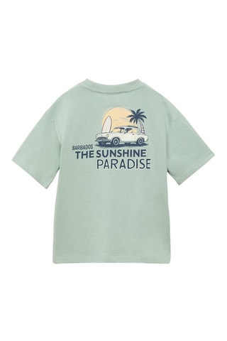 T-shirt coton imprimé - Vert