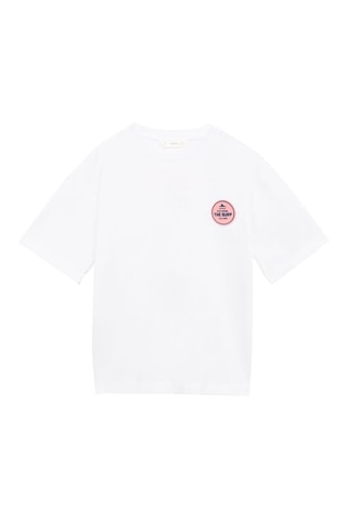 T-shirt imprimé surf - Blanc cassé