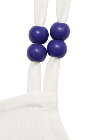 T-shirt détail perles - Blanc cassé