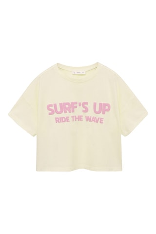 T-shirt message relief - Jaune