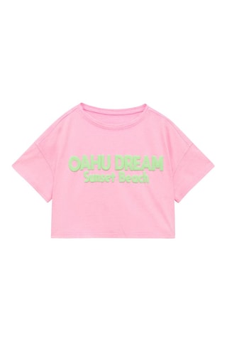 T-shirt message relief - Jaune