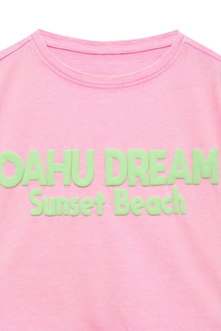 T-shirt message relief - Jaune