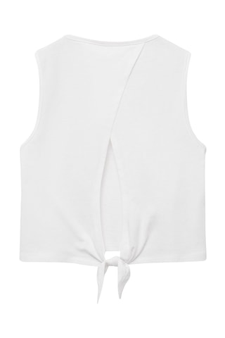 T-shirt crop ouverture - Blanc cassé