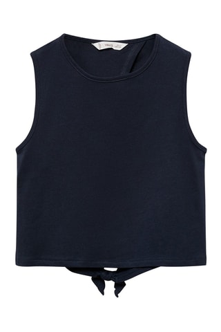 T-shirt crop ouverture - Blanc cassé