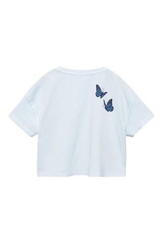 T-shirt crop imprimé - Orange