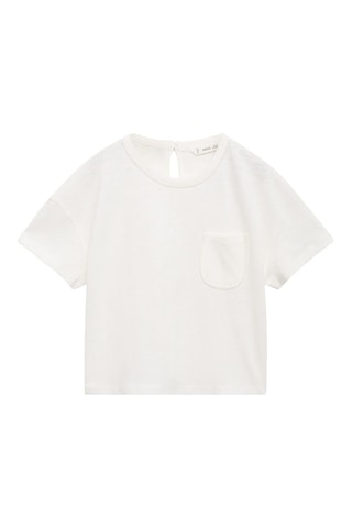 T-shirt détail perles - Blanc cassé