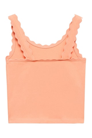 T-shirt bretelles détail brodé - Blanc cassé