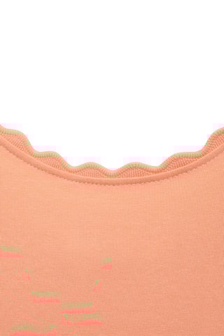 T-shirt bretelles détail brodé - Blanc cassé