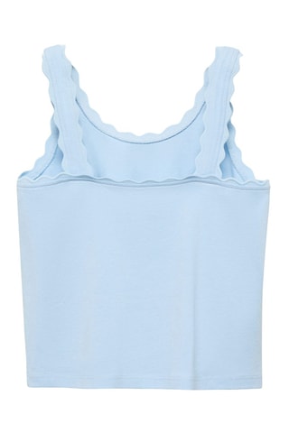 T-shirt bretelles détail brodé - Blanc cassé